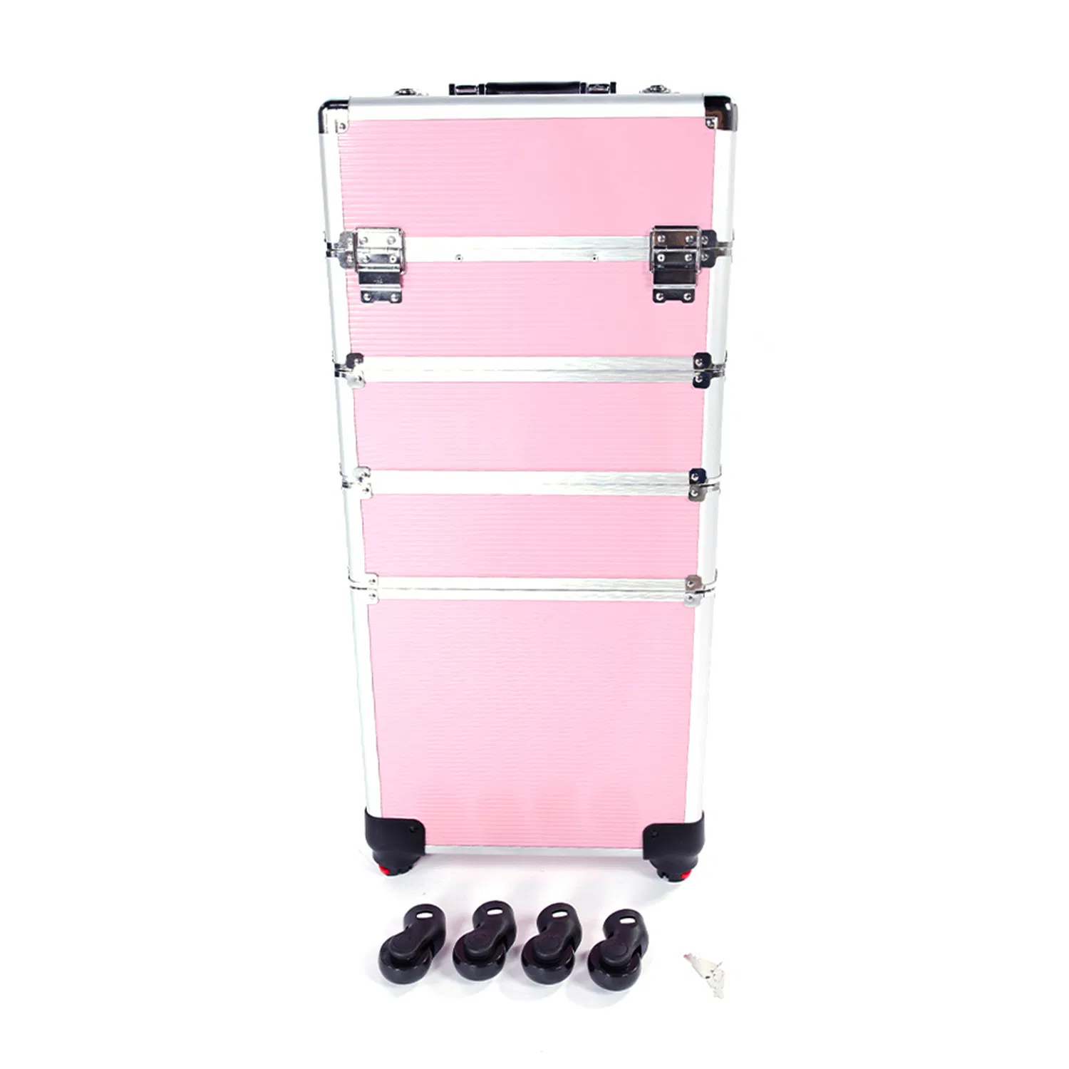 4 in 1 Aluminum Cosmetic Makeup Case Tattoo Box Pink image 11