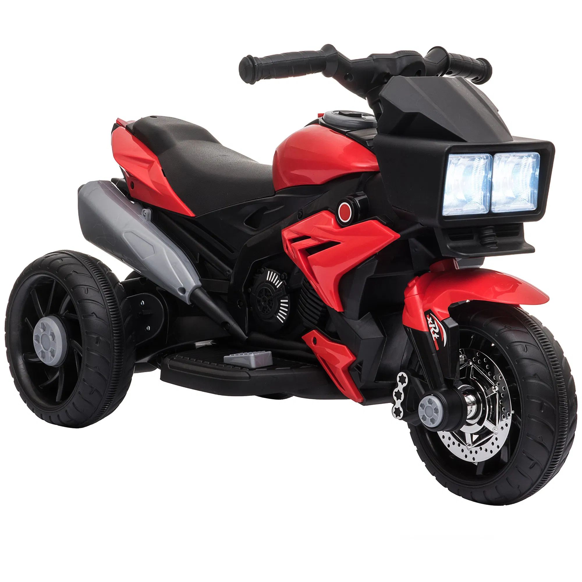 Kids Electric Pedal Motorcycle Ride-On Toy 6V Battery Powered w/ Music Horn Headlights Motorbike for Girls Boy Red