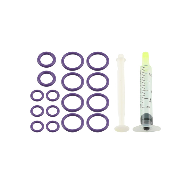 空调管件 134a A/C AC Air Conditioning Hose & Fittings & O-Ring Kit with Black Drier-12