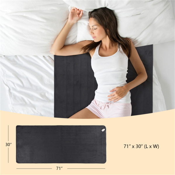 Electric Mattress Pad with 5 Heat Settings, 8-Hour Auto Shut Off, Machine Washable Flannel Heated Bed Mat (71