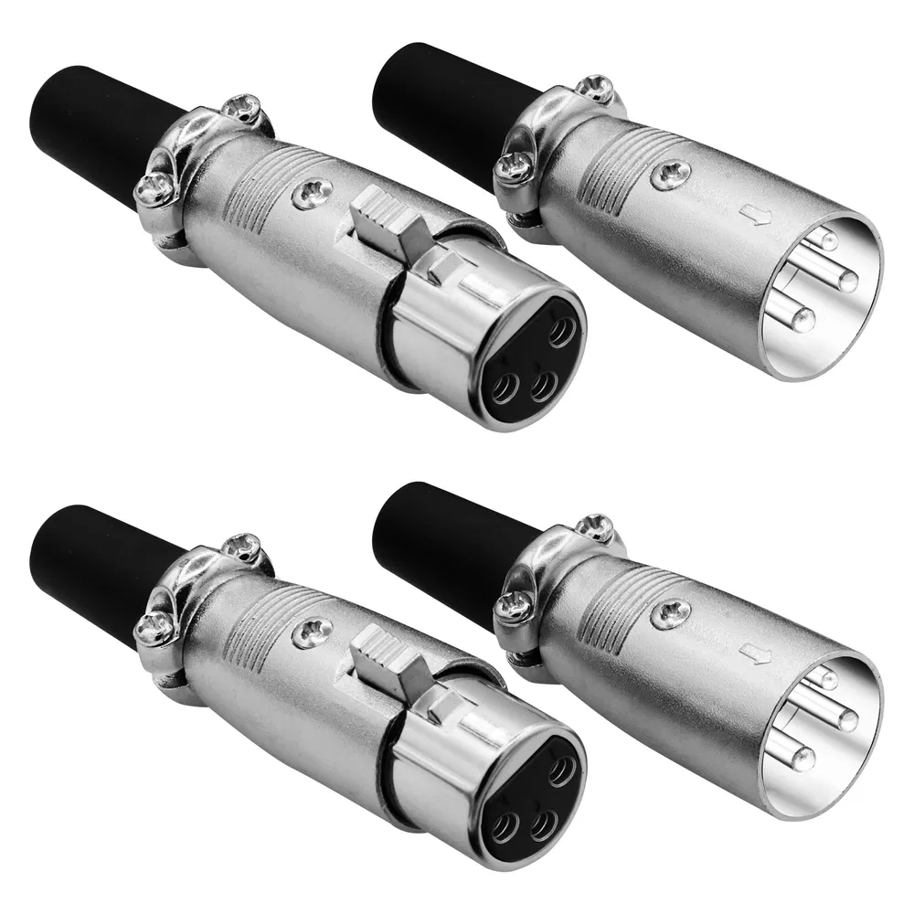 5Core XLR Connector Male Female to 1/4 Audio Jack 3 Pin Secure Mic Plug w Locking Ends image 20