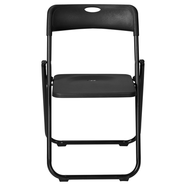 10 Pack Plastic Folding Chairs, Stackable Commercial Chairs, Portable Event Seats Indoor Outdoor for Home Event Party Picnic School Wedding, Black-20