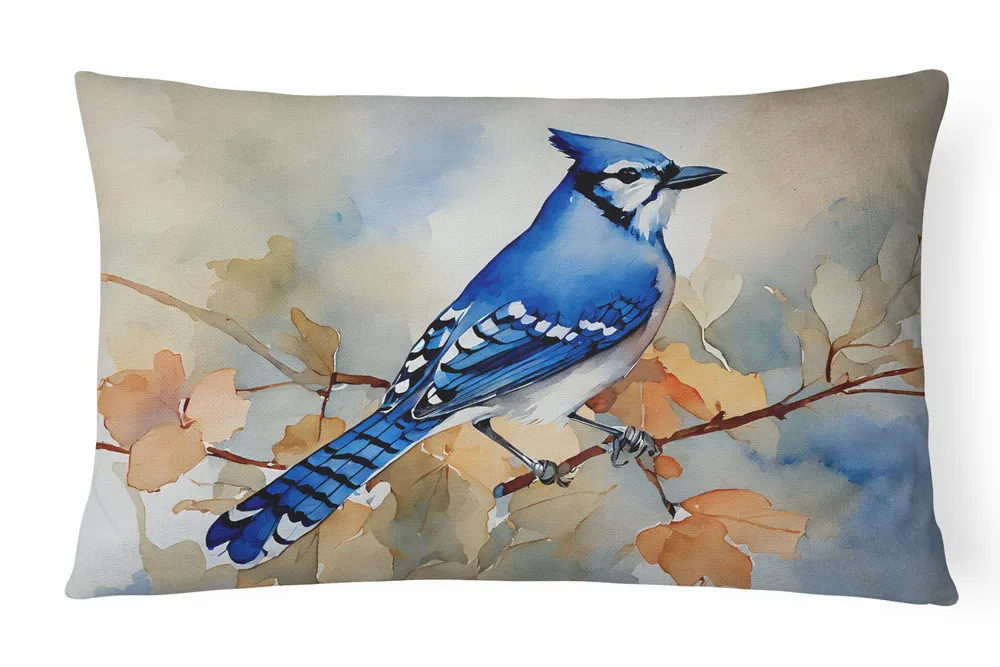 Watercolor Birds Throw Pillow Throw Pillow For Indoor Couch, picture 5 of 5