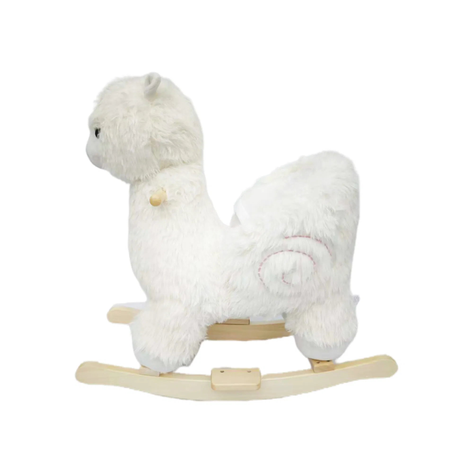Kids Ride-On Rocking Horse Toy with Lullaby Song,Alpaca Rocking Toy with Hand Puppets and Safety Belt For… image 7