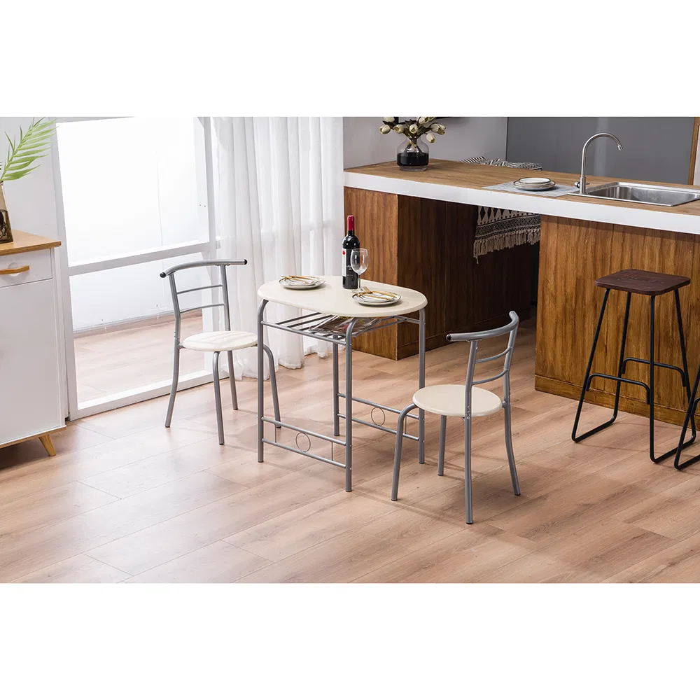 PVC Breakfast Table (One Table and Two Chairs) Natural image 12