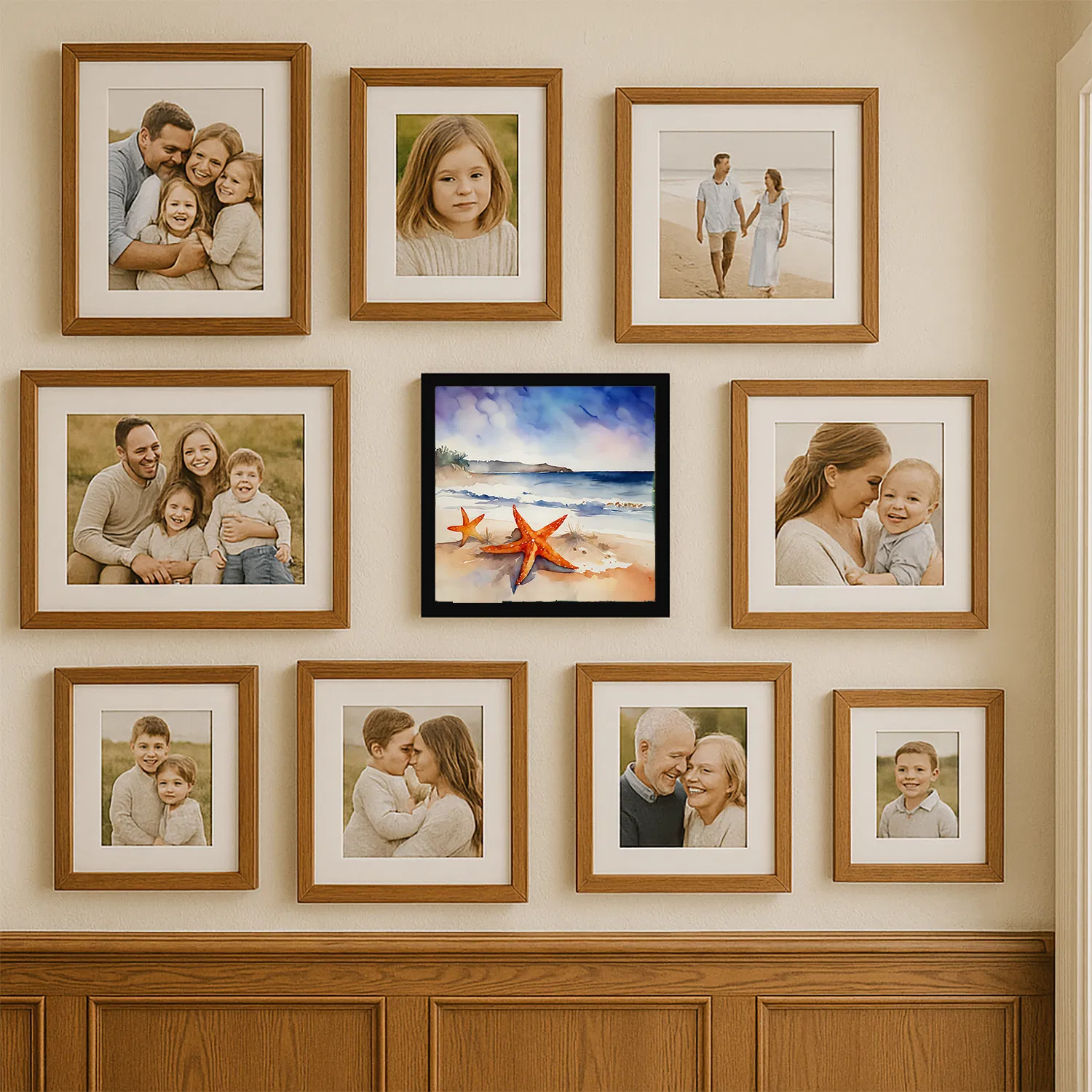 Starfish Framed Metal Print, 8x8, picture 3 of 4