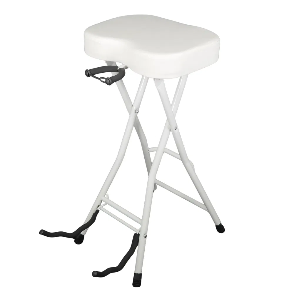 5Core Guitar Stool 3.15" Padded Chair Foldable Heavy Duty Music Seat Built in Foot Rest Guitar Stand image 17