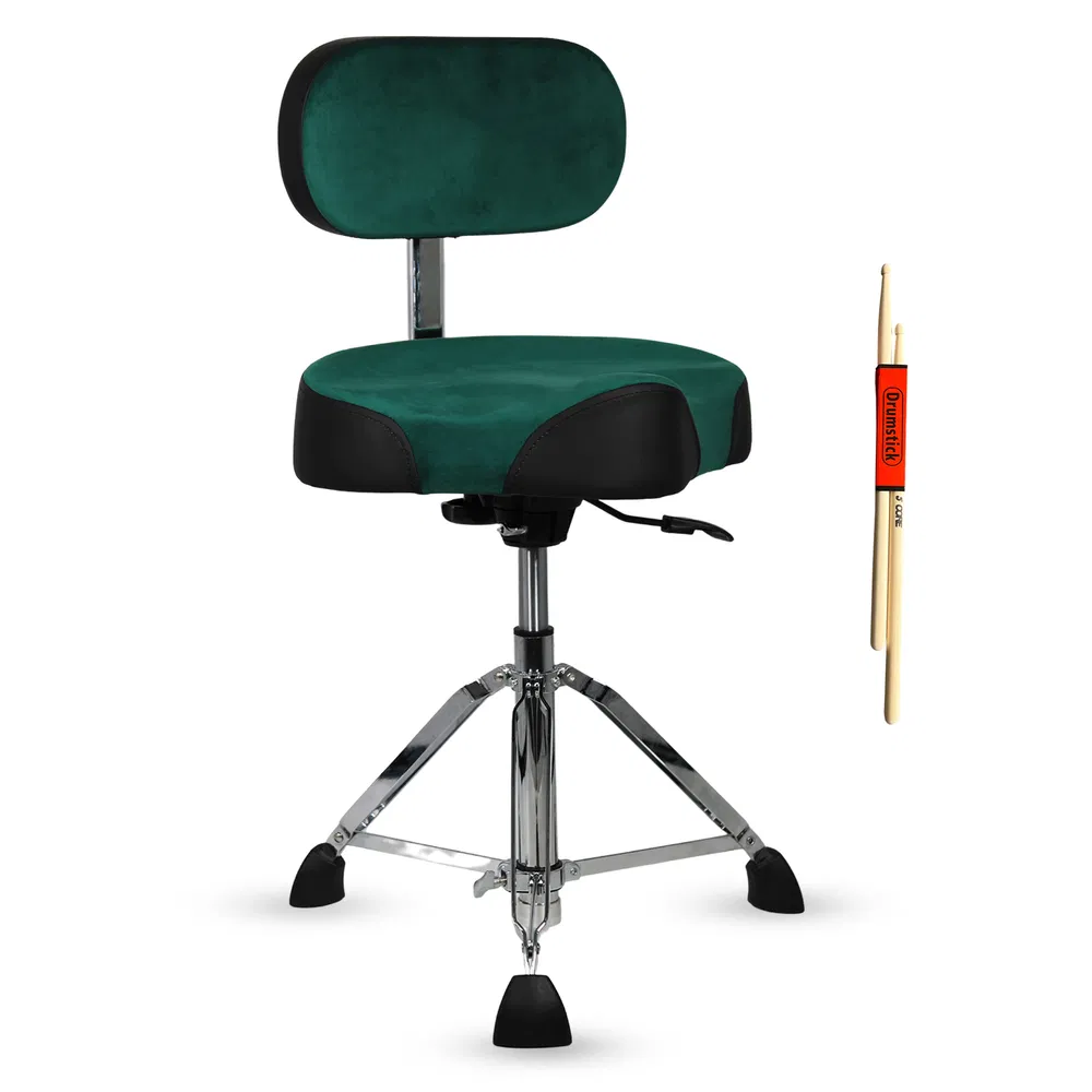 5 Core Drum Throne w Backrest 4" Padded Stool Airlift 25" Adjustable Drummer Stool 441Lb Capacity image 21