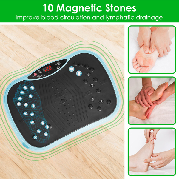 Vibration Exercise Machine With Resistant Bands Remote Control Whole Body Vibration Platform Workout Equipment Home Fitness Training Equipment For Weight Loss Fat Burner-15