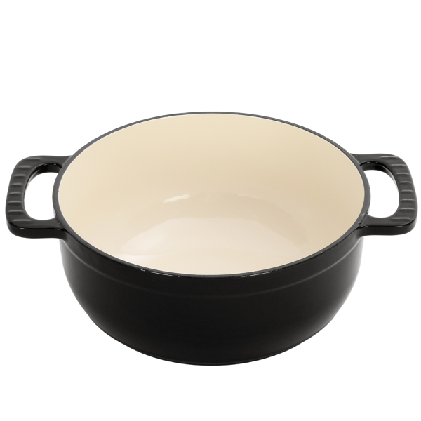 6QT Cast Iron Dutch Oven with Lid – Black Enamel Cooking Pot for Stovetop, Oven, Camping – Includes 2 Silicone Heat-Resistant Gloves-21