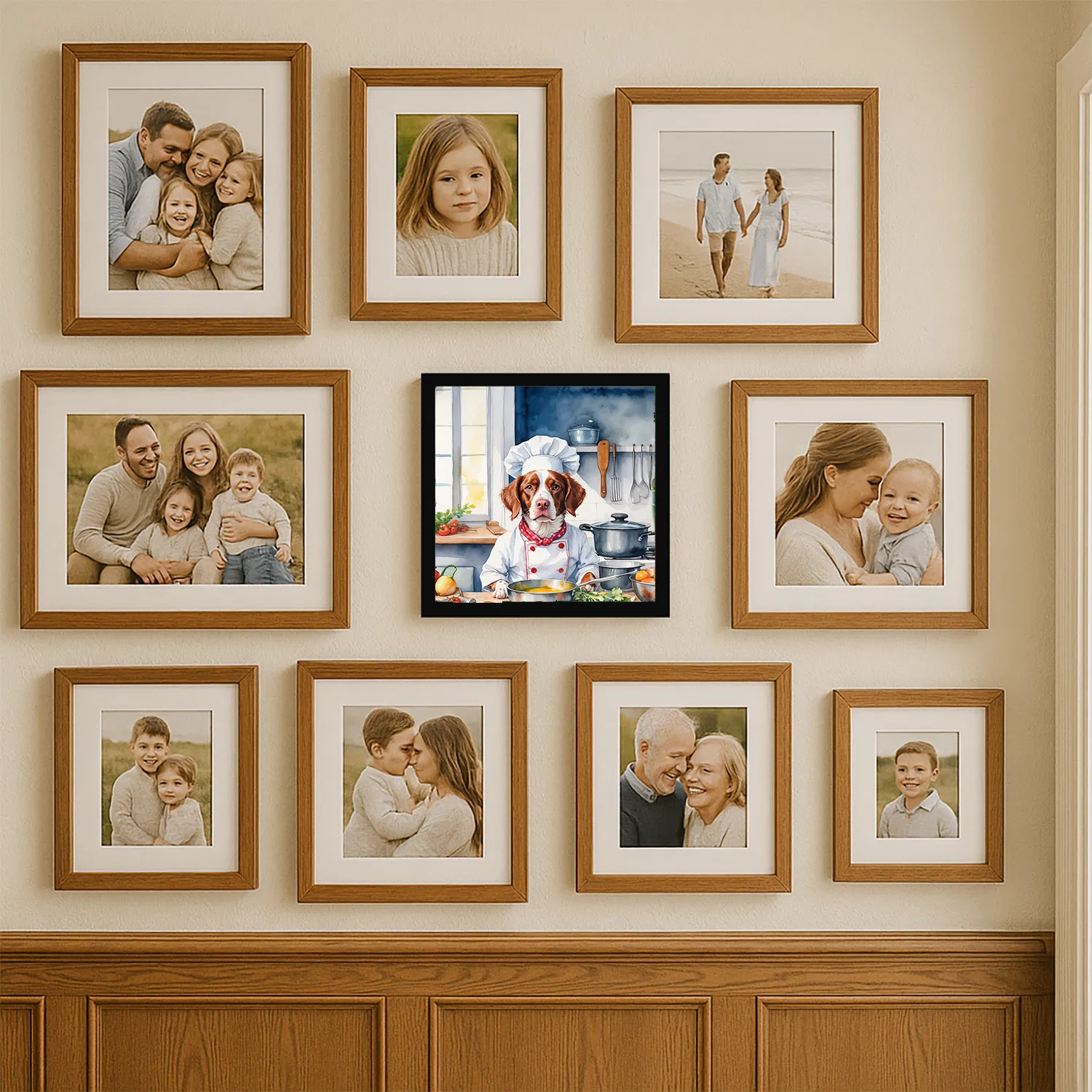 Framed Metal Print, Brittany Spaniel Chef, picture 2 of 3