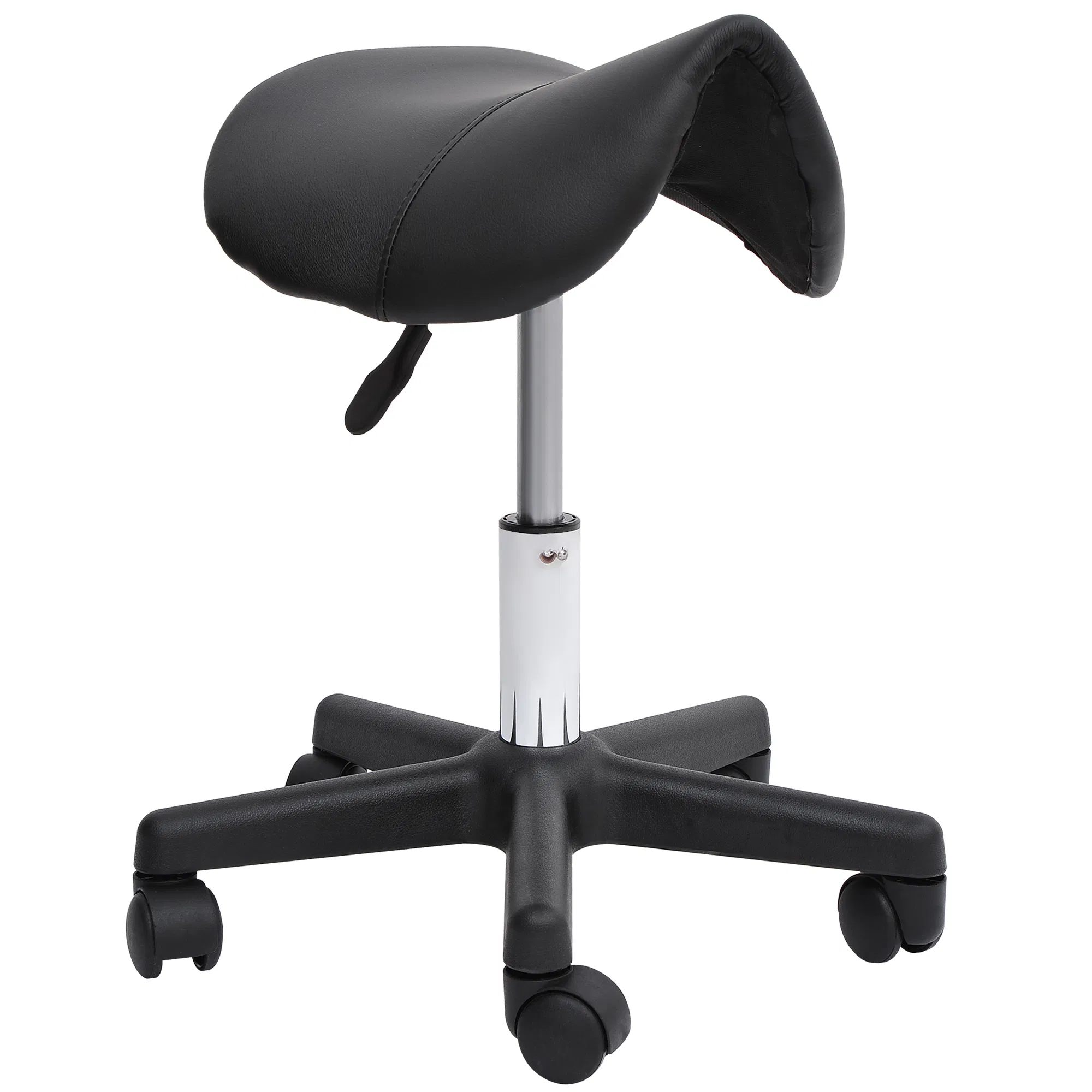 Hydraulic Swivel Salon Stool Adjustable Massage Facial Spa Beauty Saddle Chair Black