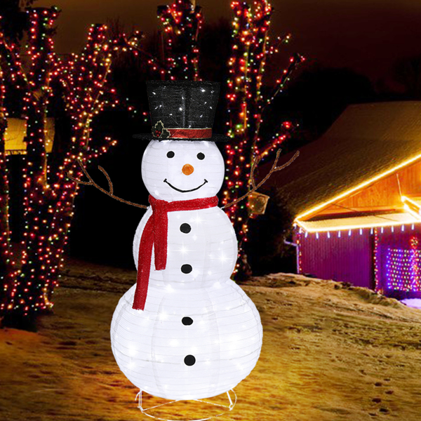 [Replace 62175283]60*60*120cm 30.00V 3.60W  Snowman Snow Fleece Garden Snowman Decoration White-40
