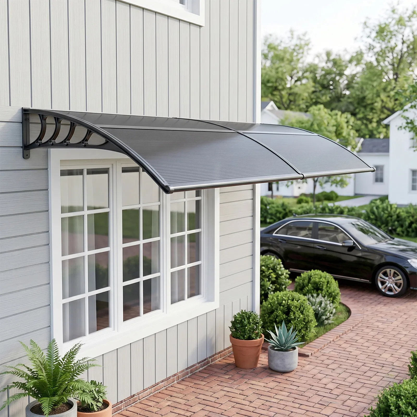 Awning for Door Entrance with Drainage Sink, 40x80 Inch Window Canopy Exterior, UV Rain Snow Protection… image 19