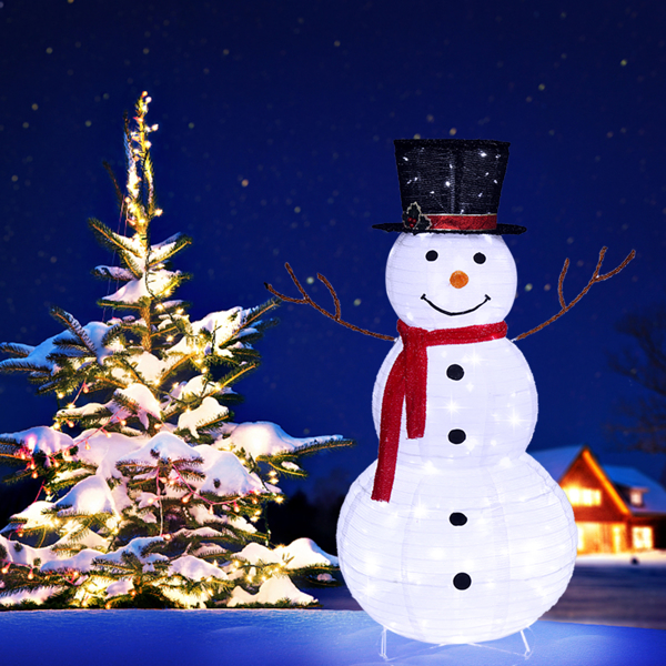 [Replace 62175283]60*60*120cm 30.00V 3.60W  Snowman Snow Fleece Garden Snowman Decoration White-43