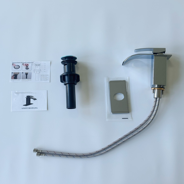 Single Handle Bathroom Faucet Lavatory Faucet Stainless Steel Single Hole-TP, Chrome[Unable to ship on weekends,usps/fedex]-12