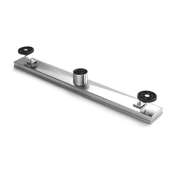 30 Inch Linear Shower Drain with Removable Brick Patterned Grate Cover, 304 Stainless Steel Shower Floor Drain with Hair Strainer and Leveling Feet-14