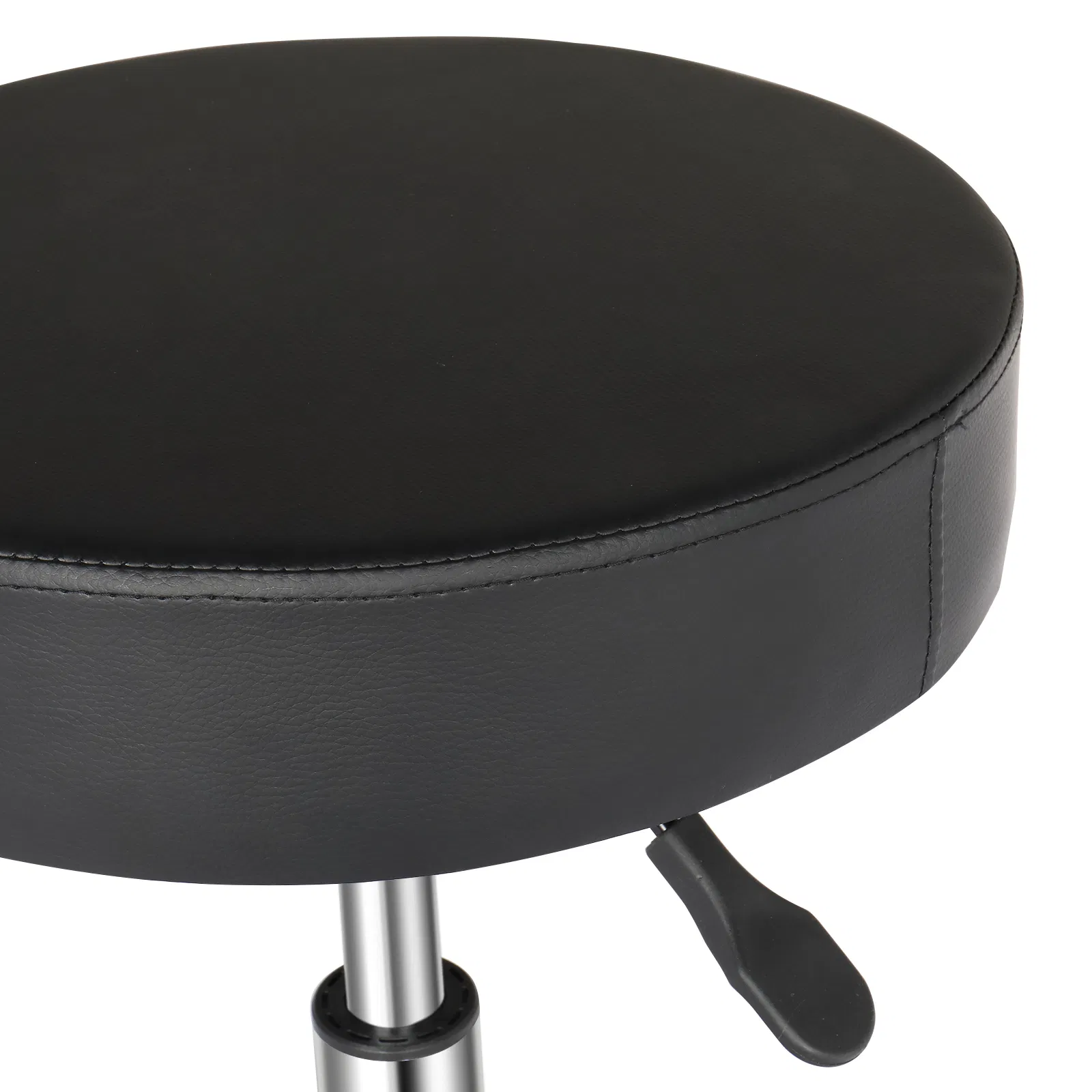 Round Stool Plastic Arch Feet Rotation Bar Stool Black image 7