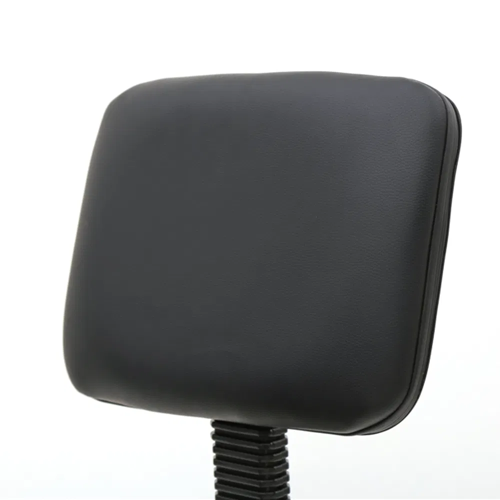 Saddle Shape Adjustable Salon Stool with Back Black image 4