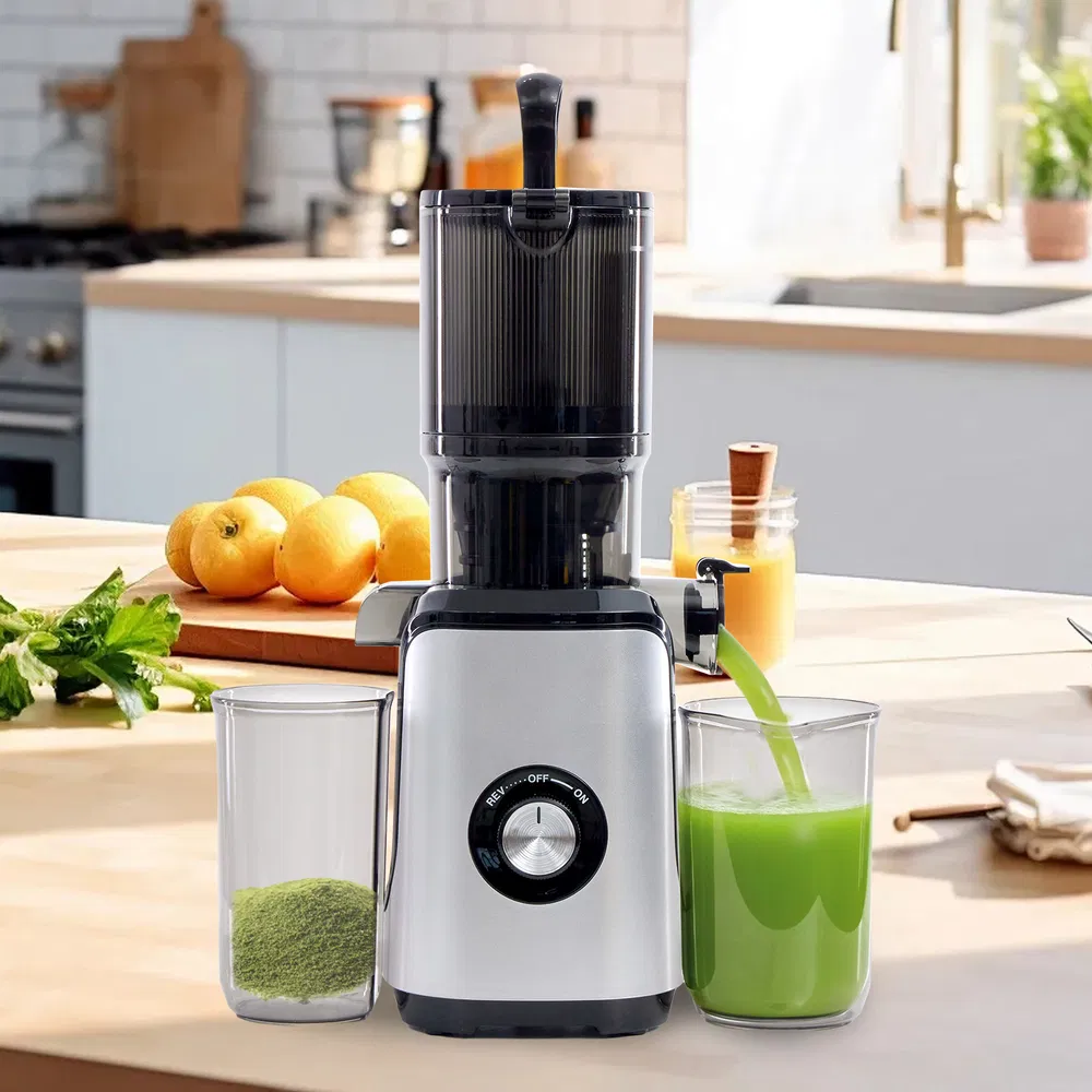 Cold juicer, chewable juicer, wide feeding trough for easy cleaning, suitable for whole vegetables and fruits image 10