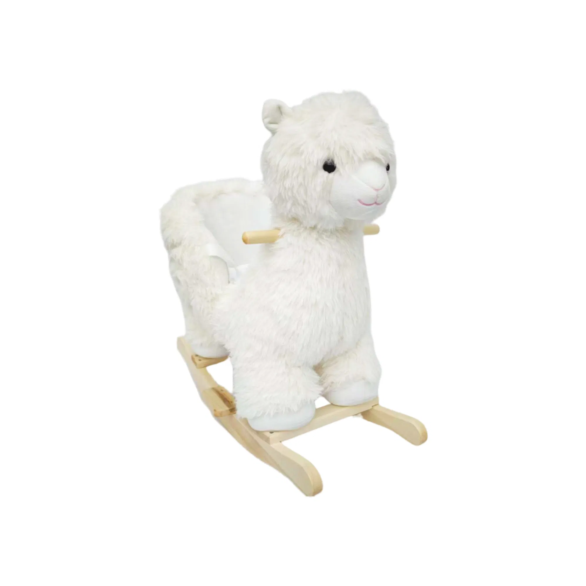 Kids Ride-On Rocking Horse Toy with Lullaby Song,Alpaca Rocking Toy with Hand Puppets and Safety Belt For… image 2