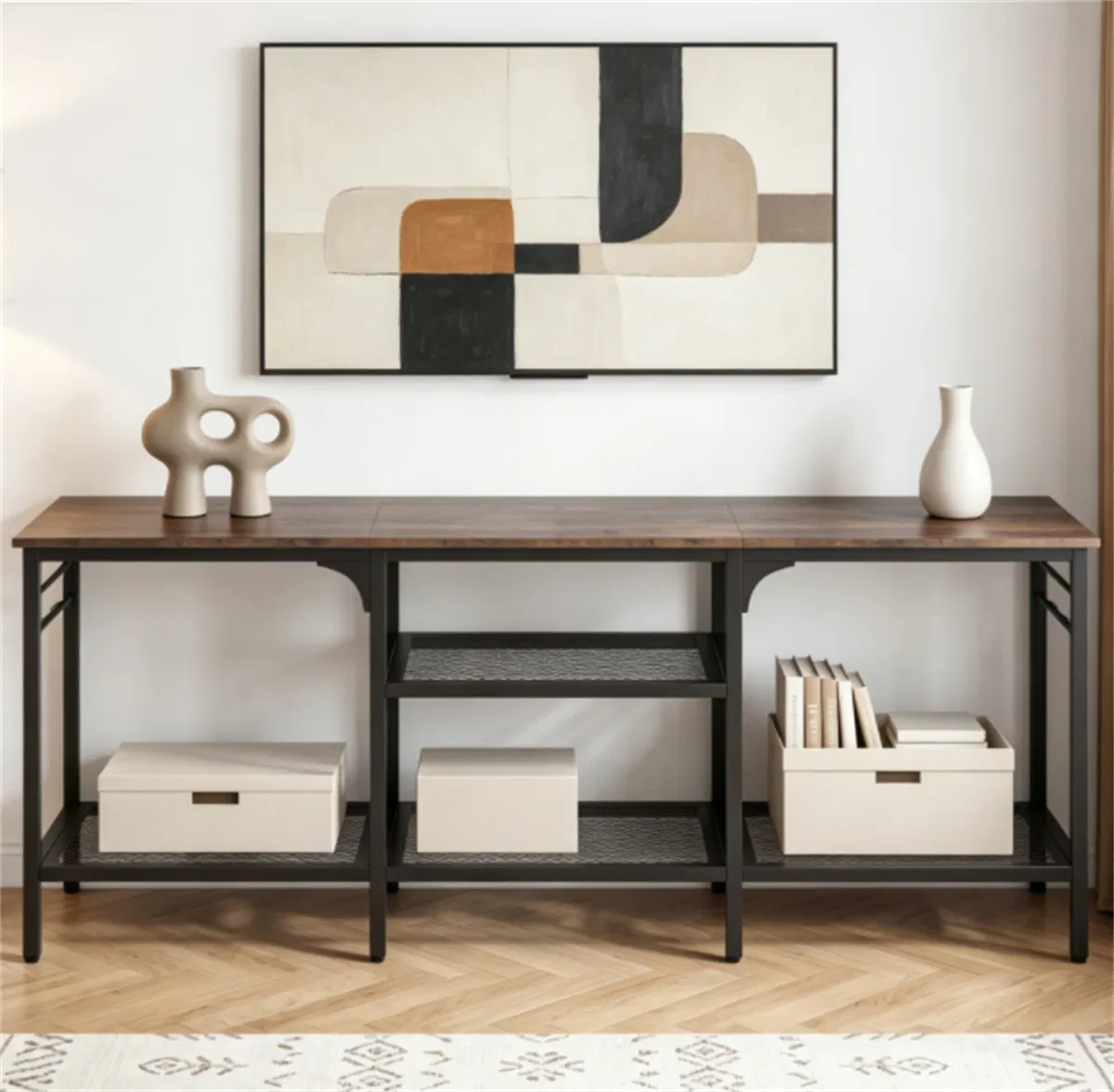 Industrial 3-Tier TV Stand