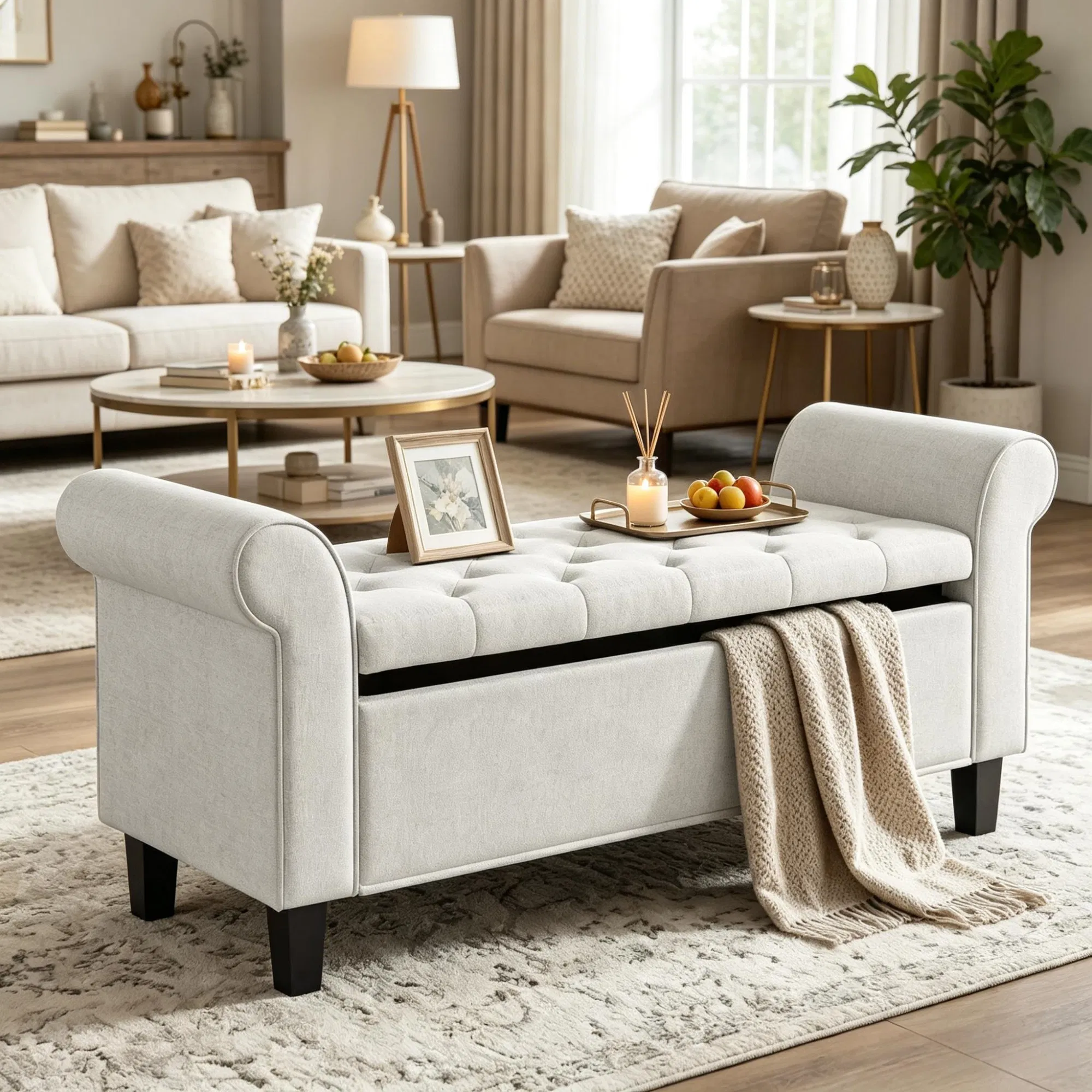 Storage Ottoman Bench, picture 3 of 5