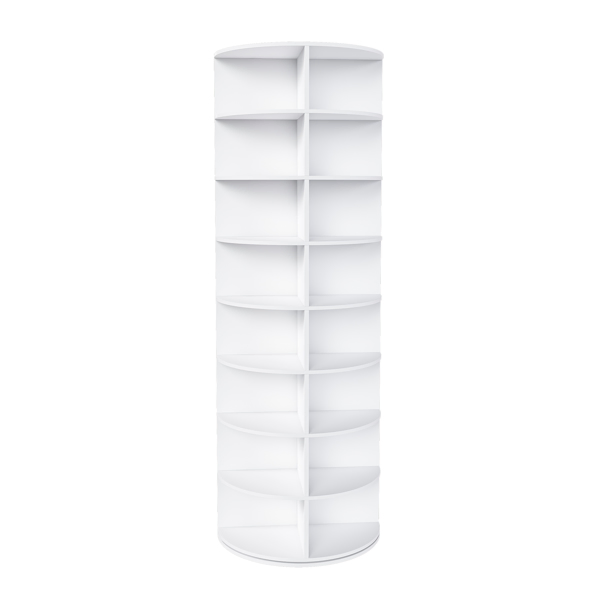 Rotating Shoe Rack Tower, 8-Tier Spinning Storage Rack, Free Standing 360° Revolving Shoe Organizer, Holds 32 Pairs of Shoes (8-Tier,White) -34