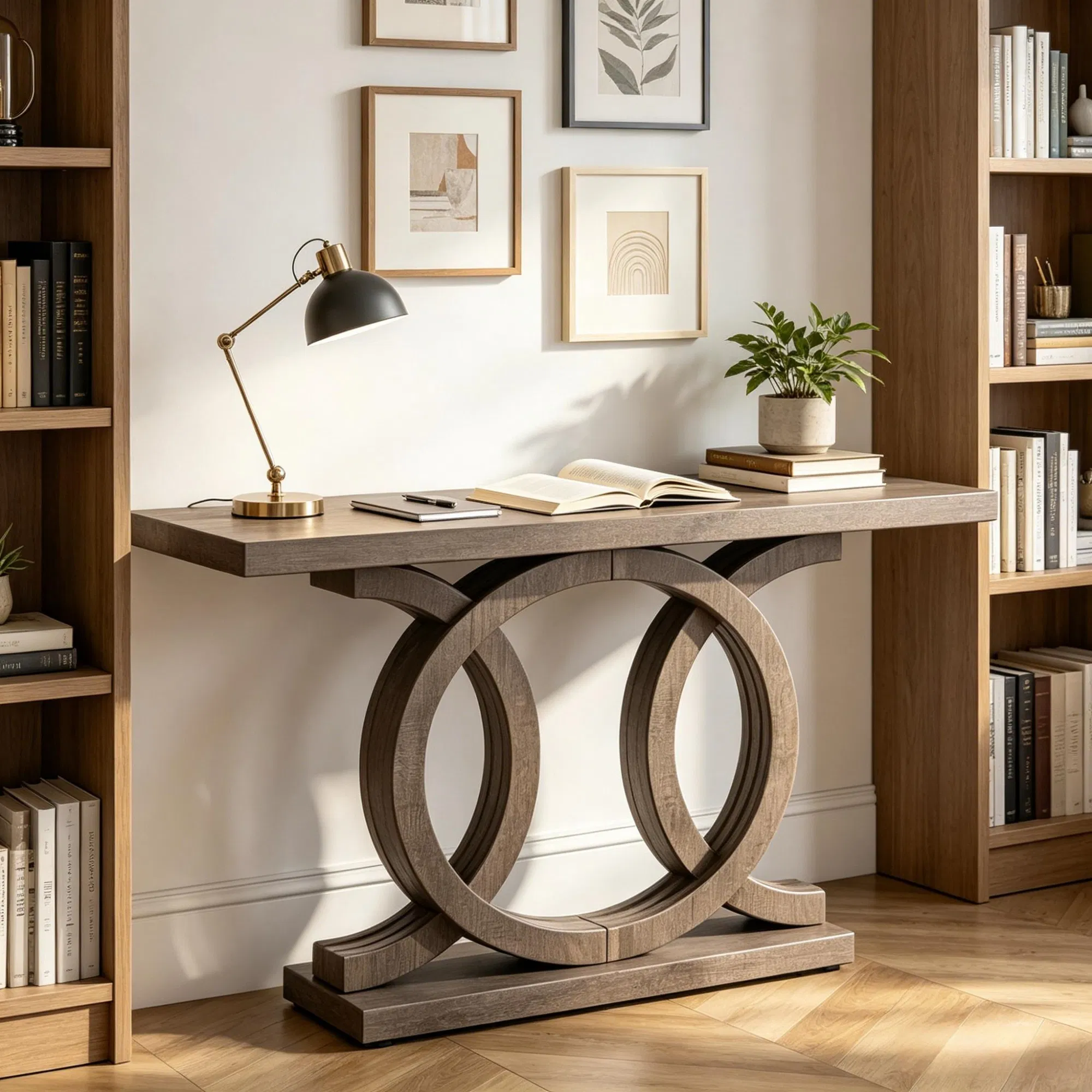 Wood Console Table, picture 3 of 5