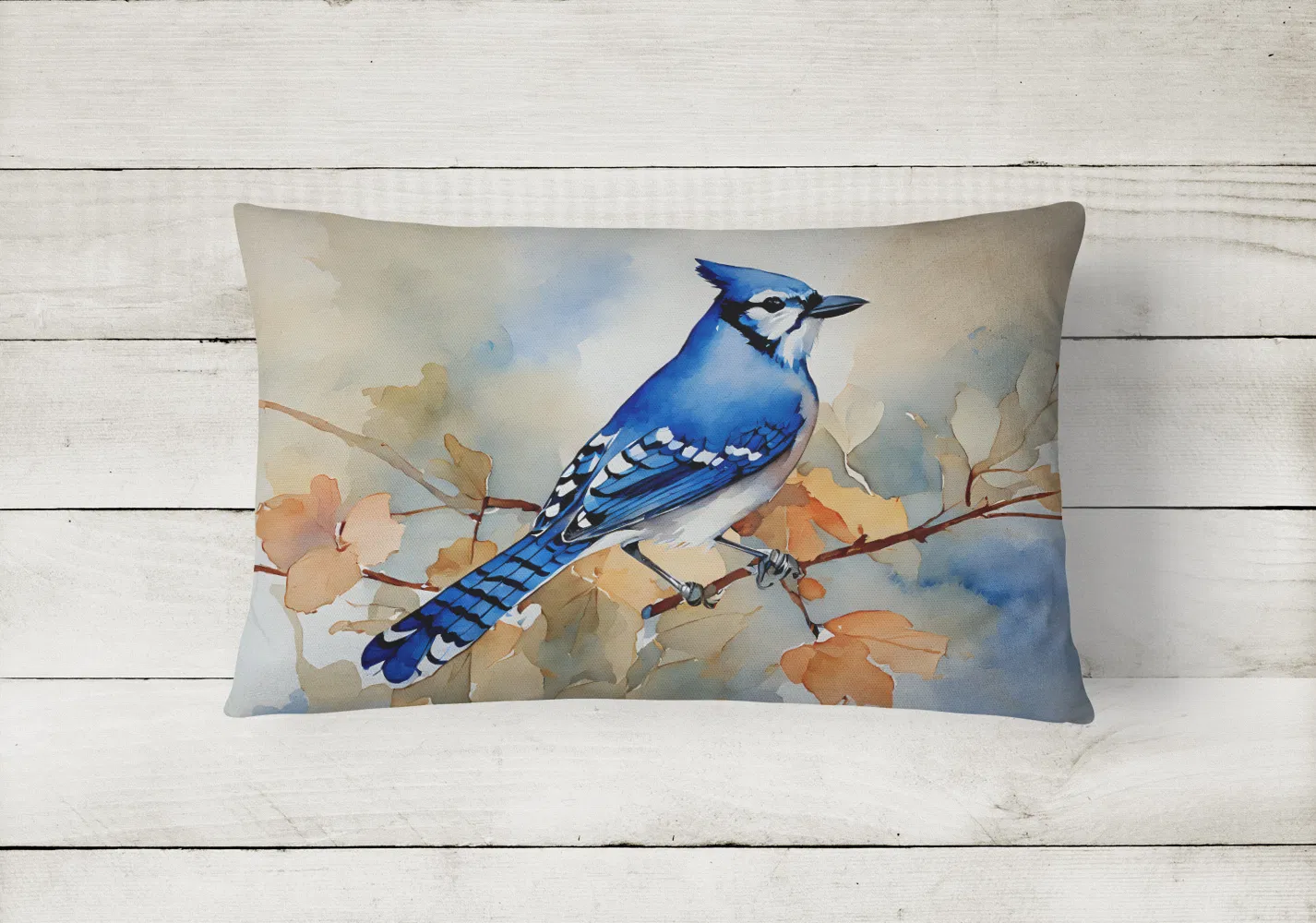 Watercolor Birds Throw Pillow Throw Pillow For Indoor Couch, picture 2 of 5