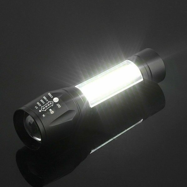 2Pcs Mini Zoomable LED Flashlight USB RechargeableCamping Hiking Flashlight Work light-18