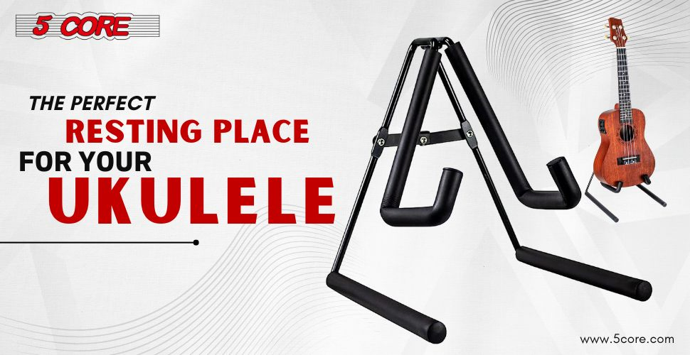 5 Core Ukulele Stand A Frame Metal Body w Soft Padded Arms Support Banjo Ukuleles Mini Guitar Violin image 9