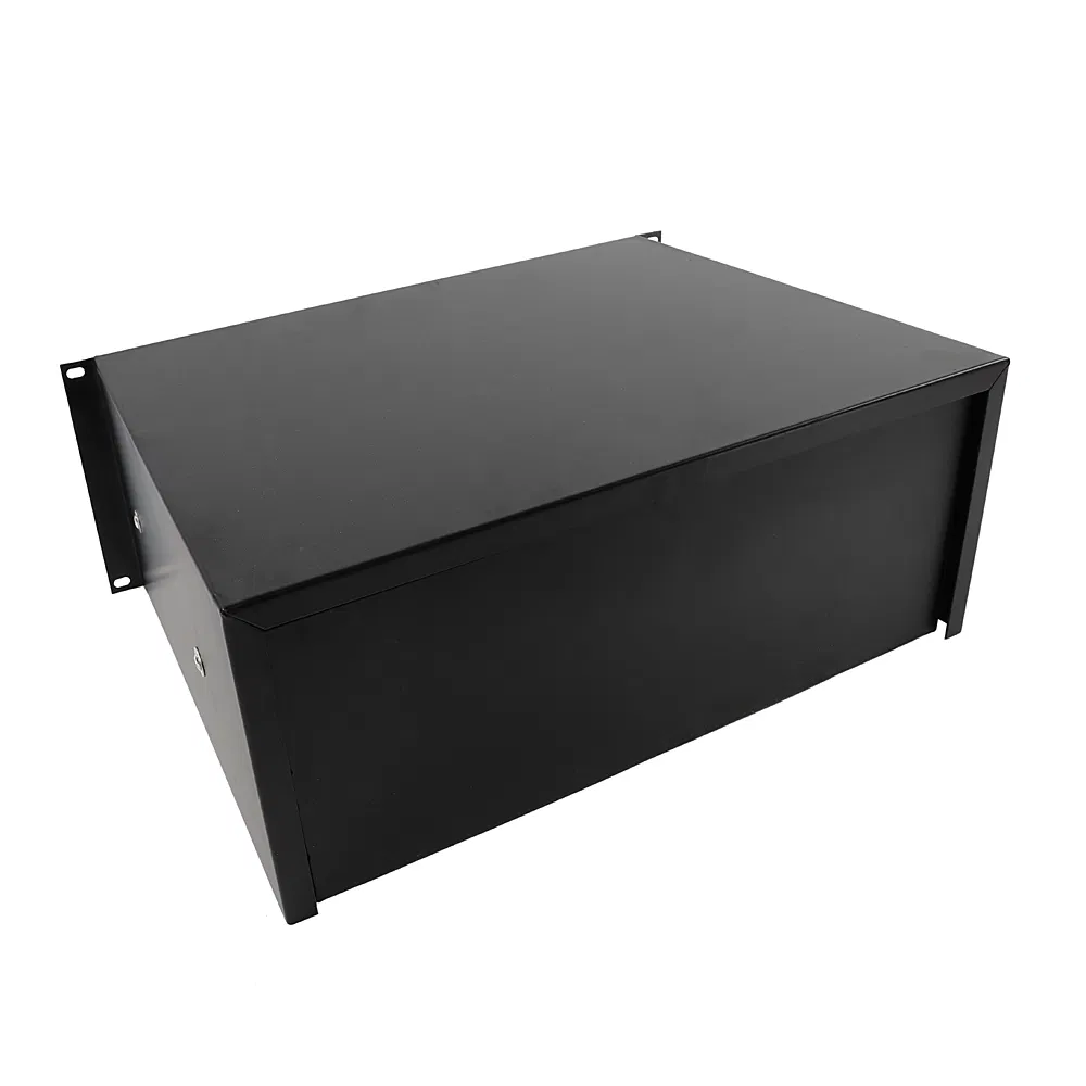 19" 4U Steel Plate DJ Drawer Equipment Cabinet with Keys Black image 9