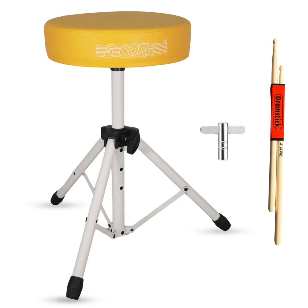 5 Core Drum Throne 3" Thick Padded Memory Foam Comfortable Drummer Stool 330Lb Capacity Adjustable image 27