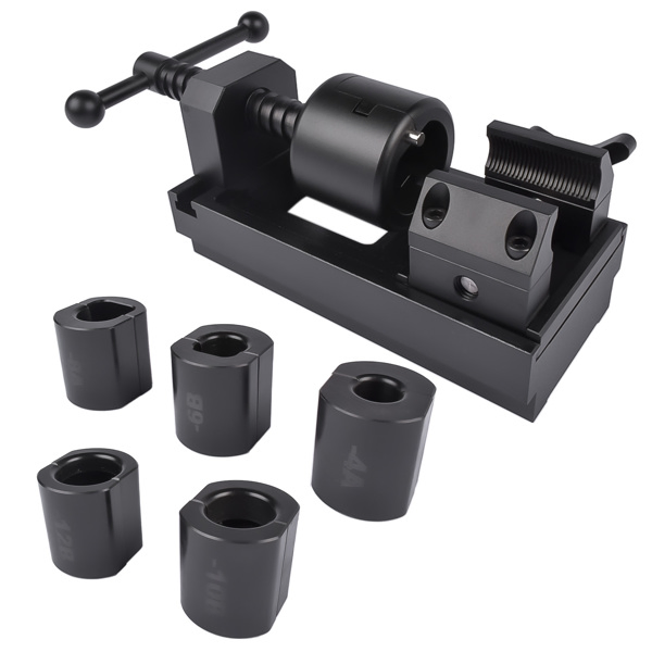 油管接头安装工具 Aluminum Fuel Line Fittings Installation Tool Fuel Hose Repair Tool Kit Black Fit from -4 to -16 Hose End Socket Nuts-17