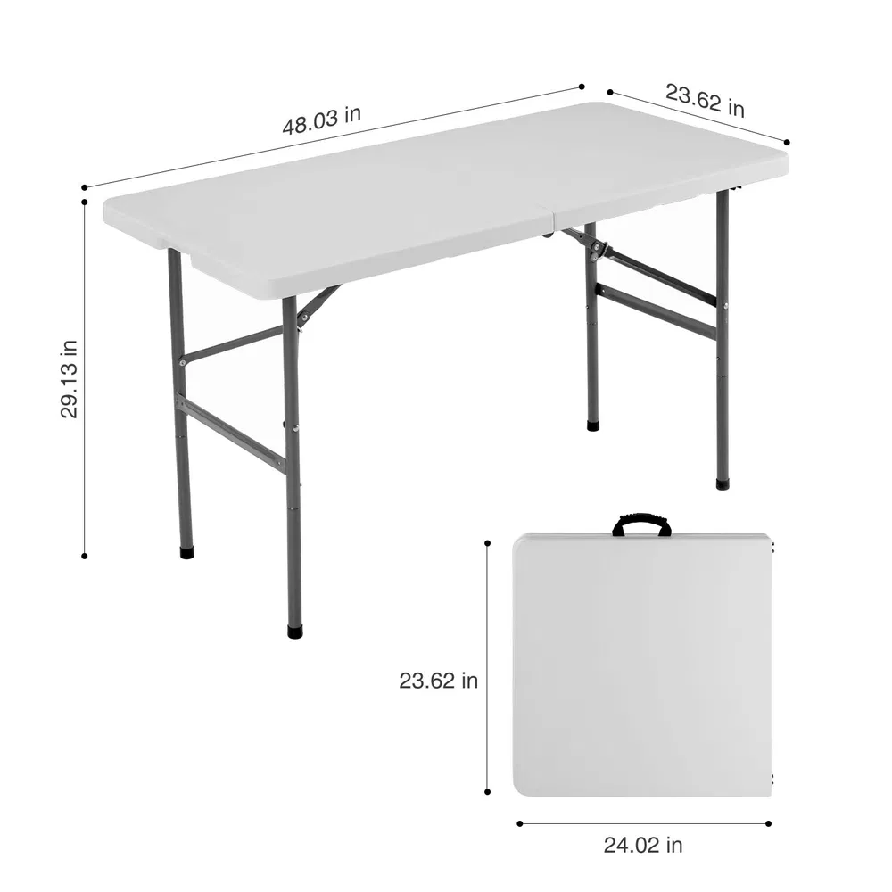 Folding Table Outdoor Indoor Heavy Duty Portable Table with Carrying Handle for Camping Picnic Party image 8
