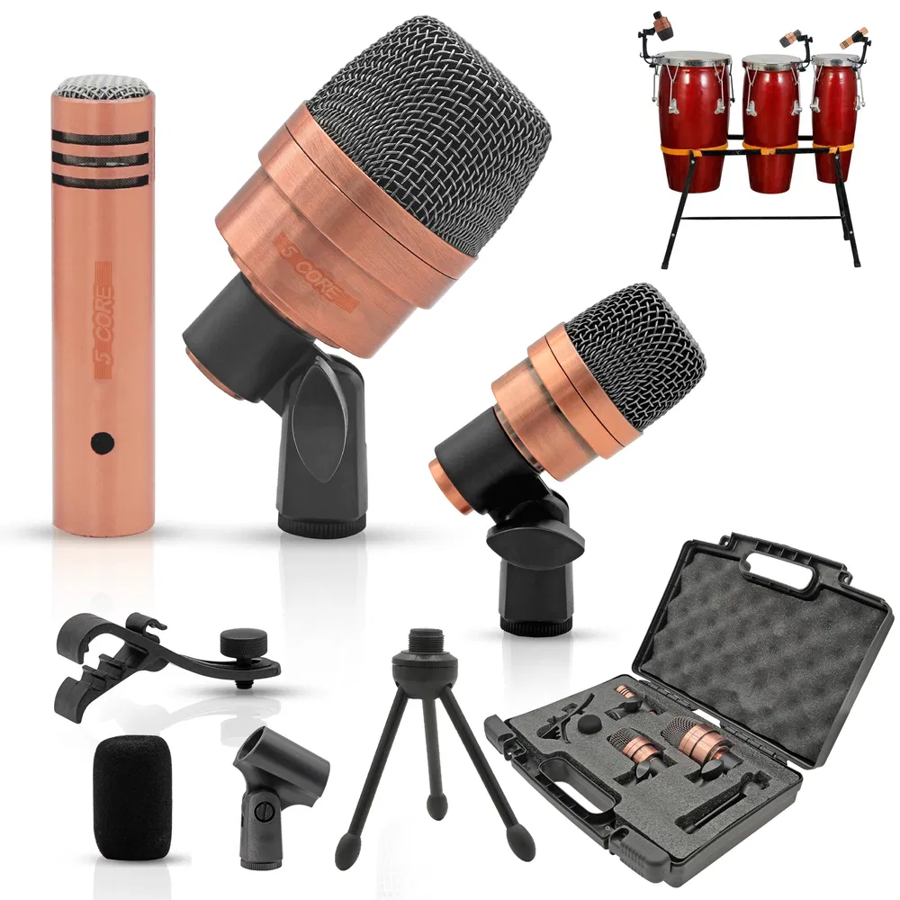 5 Core Conga Mic Snare Tom Microphone Drum Kit Condenser XLR Instrument Mics image 25