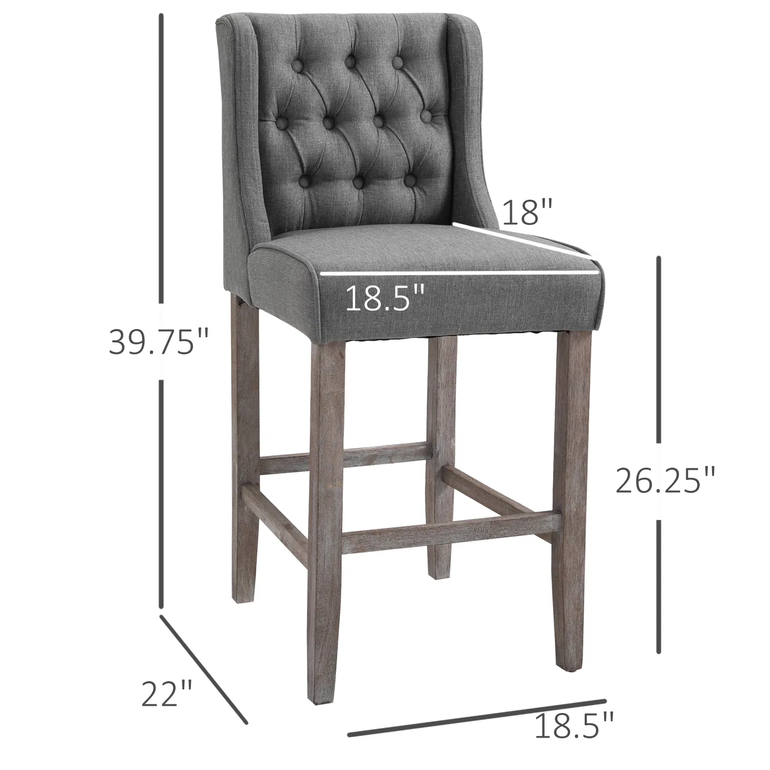 Button Tufted Bar Stools, picture 4 of 5