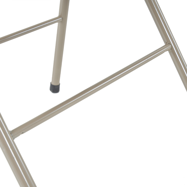 6pcs Elegant Foldable Iron & PVC Chairs for Convention & Exhibition  Light Brown-44