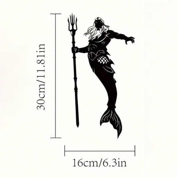 CIFbuy Exquisite Merman Mermaid King Queen Metal Wall Art Set Mythical Ocean Decor Handcrafted Unique Gift (TikTok, temu pick-up service)-14
