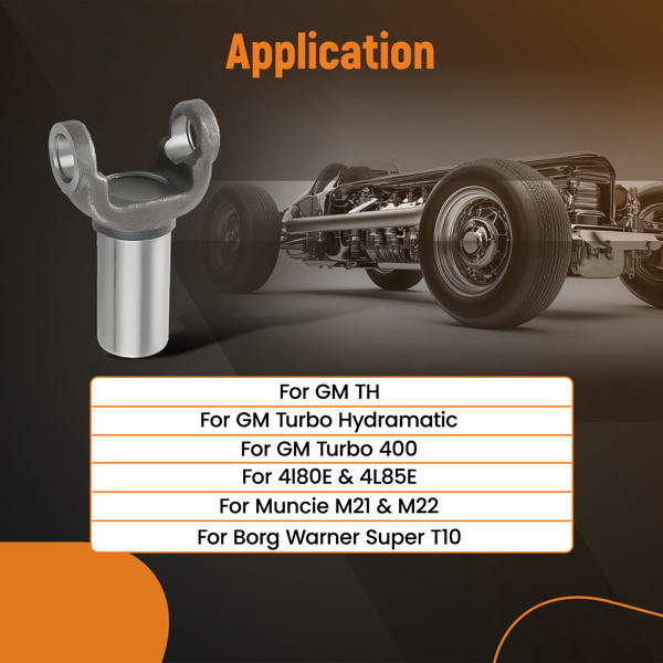 传动轴 Transmission Slip Yoke for GMC TH / Turbo 400 4l80E & 4L85E for Muncie M21 & M22-12