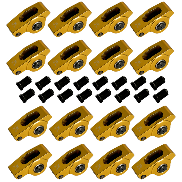摇臂 Aluminum Self-aligning Roller Rockers Arms 1.5 Ratio For Chevy Small Block SBC Gen I 350 400-11
