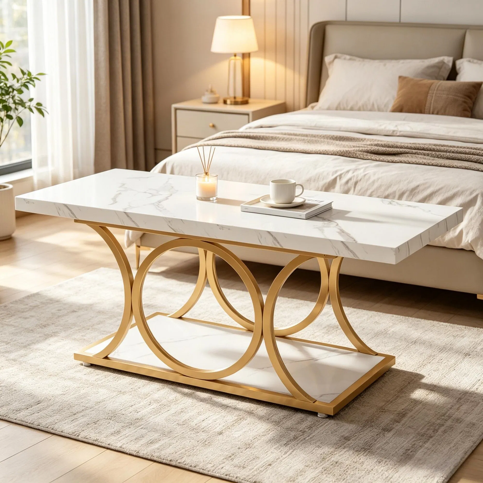 Rectangle Coffee Table with Storage, picture 3 of 5