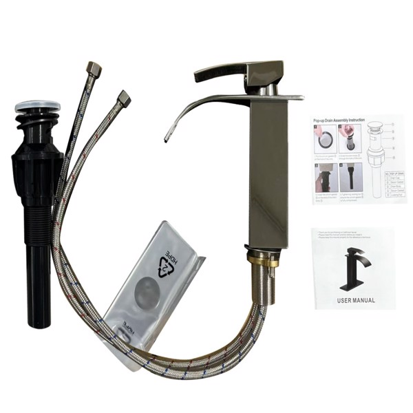 Single Handle Bathroom Faucet Lavatory Faucet Stainless Steel Single Hole-TP, Chrome[Unable to ship on weekends,usps/fedex]-9