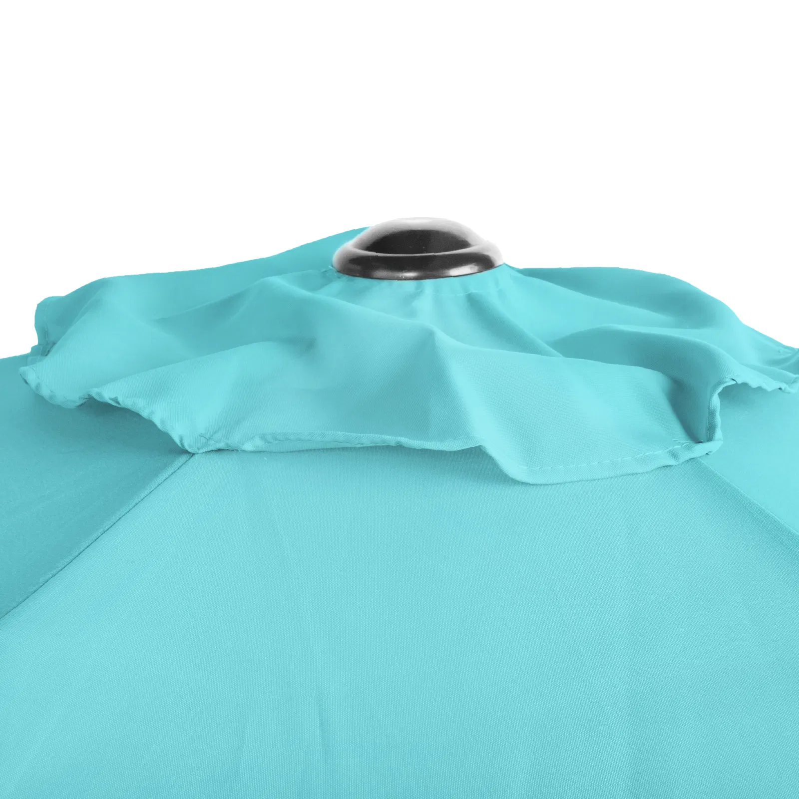 9ft Patio Umbrella, Outdoor Market Umbrella with Push Button Tilt, Crank Handle, 6 Sturdy Iron Ribs, UPF 50+ Waterproof Polyester Canopy, KD Design for Garden, Deck, Backyard, Poolside, Sky Blue image 12