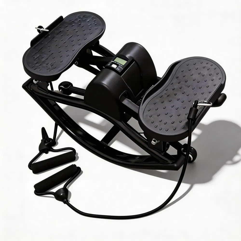 Portable Mini Stair Stepper for Home Workout, Low-Impact Elliptical Step Machine with Quiet Hydraulic System, Non-Slip Pedals, Digital Monitor & Compact Design for Full Body Exerci
