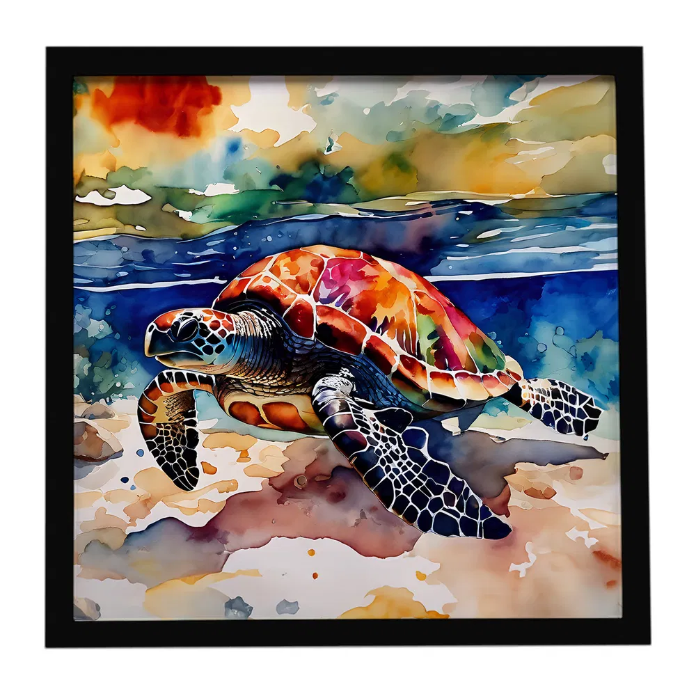 Framed Metal Print, Loggerhead Sea Turtle, picture 4 of 4