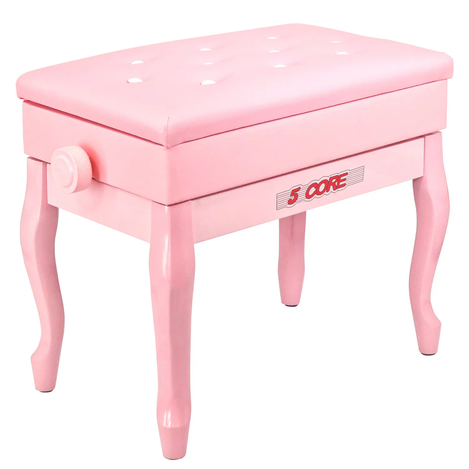5 Core Piano Bench Wooden Height Adjustable Stool Heavy Duty Keyboard Seat with Storage