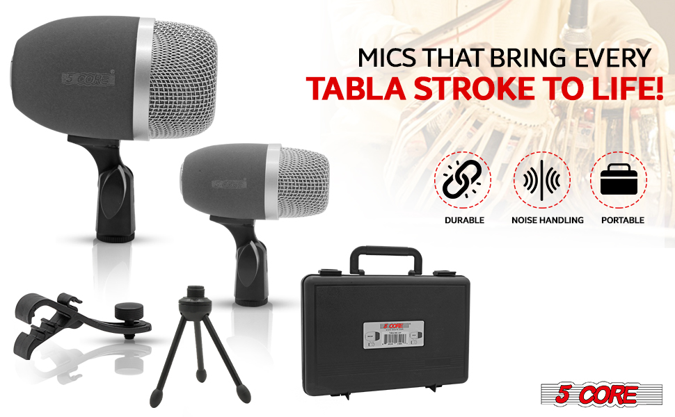 5 Core Tabla Microfoonset voor Bayan, Dayan en Dholak 15 5 Core Tabla Microfoonset voor Bayan, Dayan en Dholak