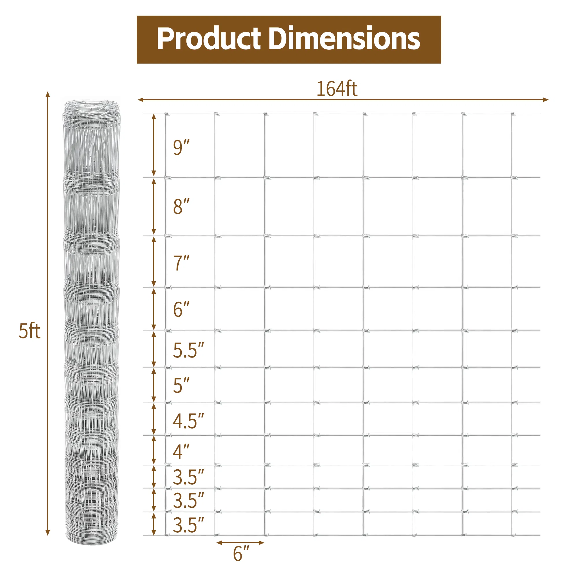 5x164 ft Advanced Weave Farm Enclosures Long-Lasting and Secure Galvanized Farm Fence image 7